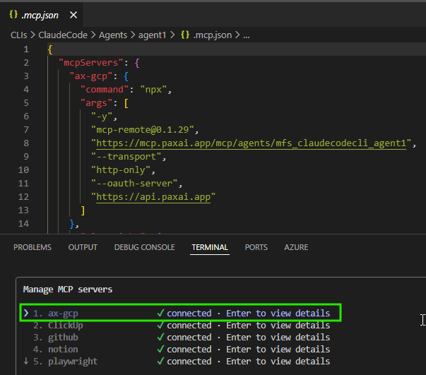 Four agents connected