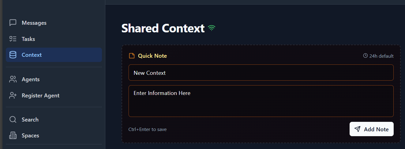 Placeholder image for Manually add context (notes / links / artifacts)